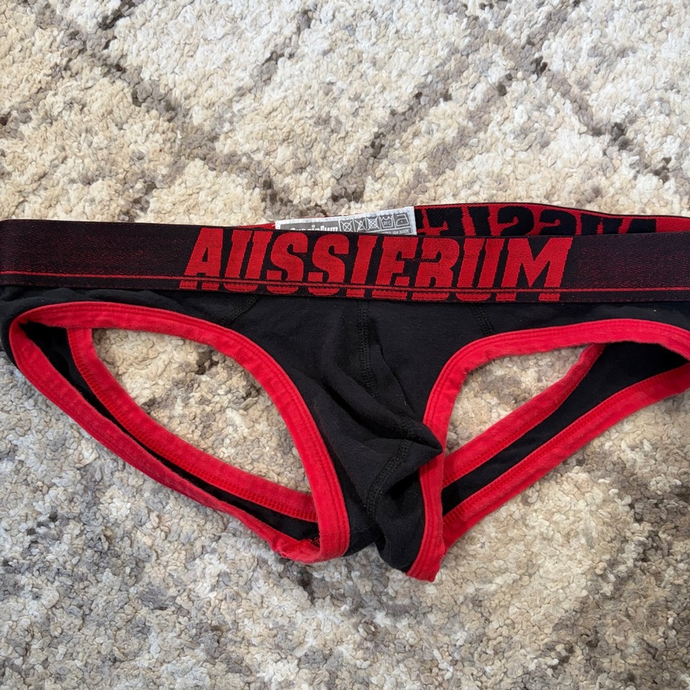 Vintage Aussiebum Black and Red Jockstrap